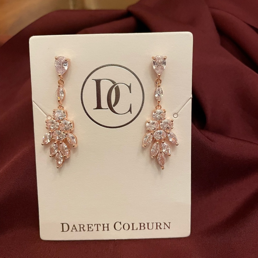 Dareth Colburn Rose Gold Drop Earrings